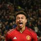Manchester United midfielder Jesse Lingard celebrates his equaliser in a 2-2 draw with Arsenal