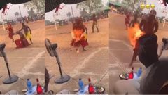 Chief and elders flee, festival ends as fetish priest mistakenly sets himself ablaze