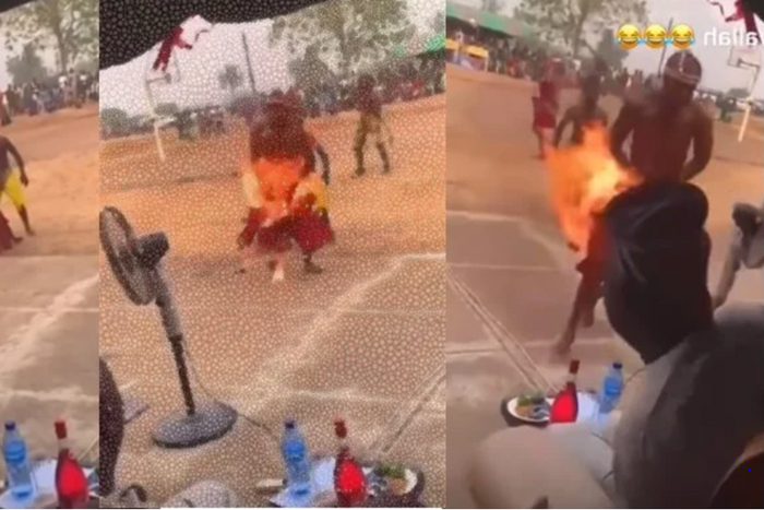 Chief and elders flee, festival ends as fetish priest mistakenly sets himself ablaze