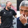 Djamel Belmadi of Algeria, Chris Hughton of Ghana and Rui Carlos Pinho da Vitória of Egypt