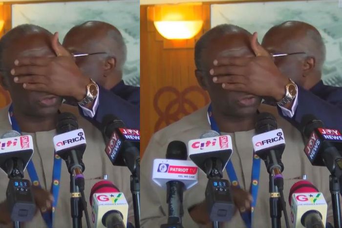 K.T Hammond blinds Kwabena Donkor while addressing press conference