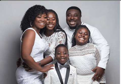 Okyeame Quophi And Wife, Stacy Amoateng with their children