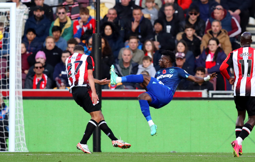 Kudus’ bicycle-kick goal nominated for Premier League goal of the month