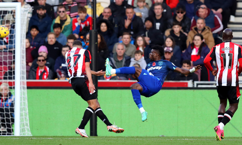 Kudus’ bicycle-kick goal nominated for Premier League goal of the month