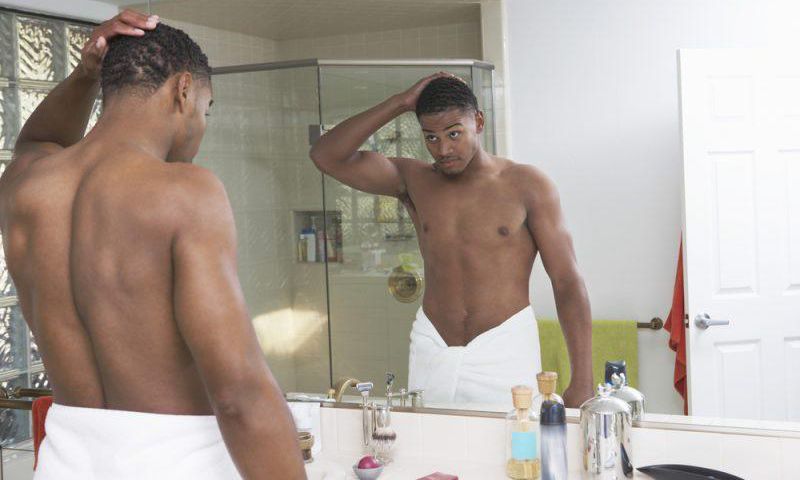 Before shower