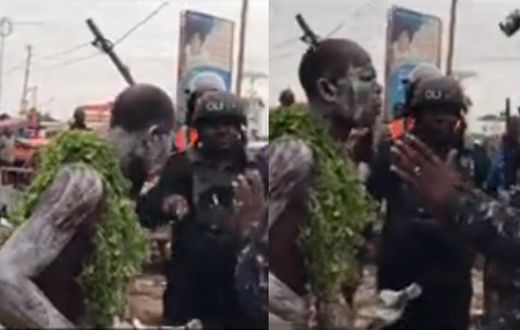 Charm-wearing fetish priest who was called to stop demolition exercise at Nima arrested