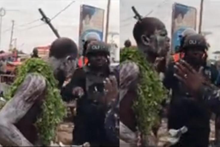 Charm-wearing fetish priest who was called to stop demolition exercise at Nima arrested