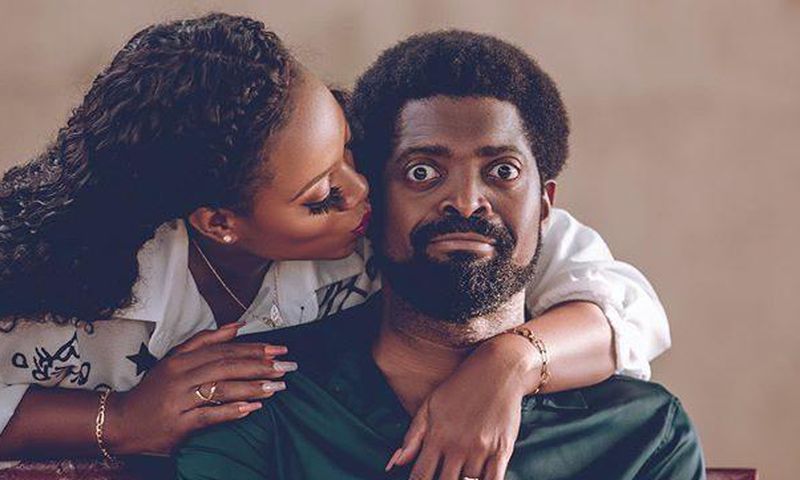 Basket Mouth and wife
