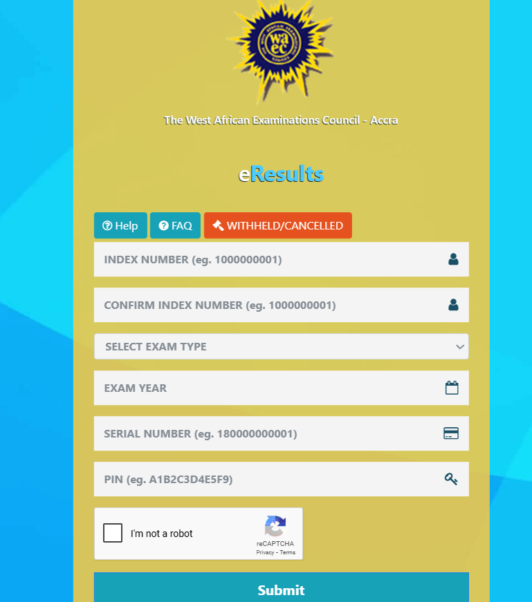 BECE Results Checker Page