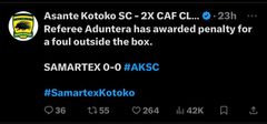 GFA charges Asante Kotoko over “inciteful” social media post after Samartex draw