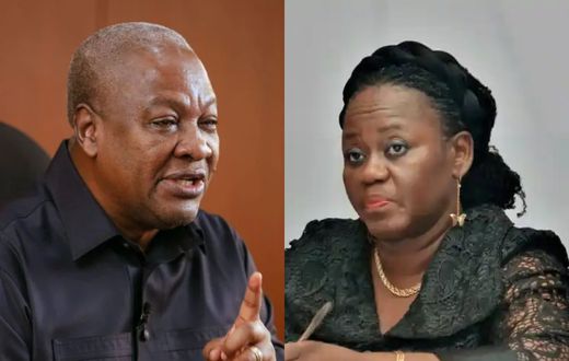 President John Mahama and Chief Justice, Her Ladyship Gertrude Torkonoo