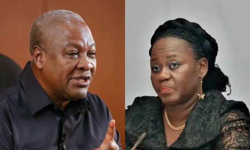 President John Mahama and Chief Justice, Her Ladyship Gertrude Torkonoo