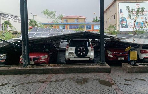 Multiple cars smashed as roof of A&C mall car park collapses