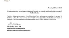 Chief Justice Gertrude Torkonoo faces sack as Pres. Mahama reviews 3 petitions