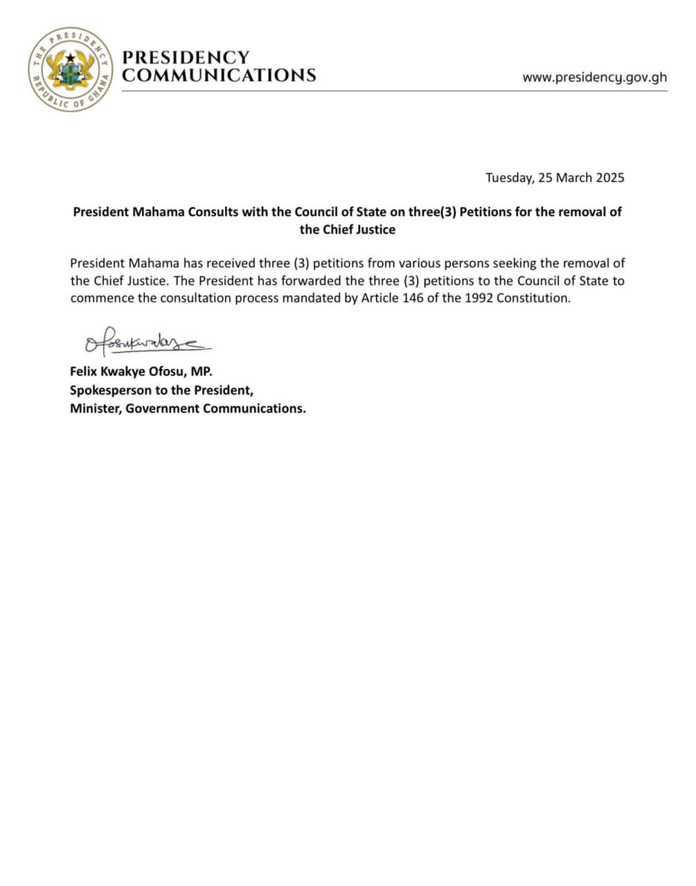 Chief Justice Gertrude Torkonoo faces sack as Pres. Mahama reviews 3 petitions