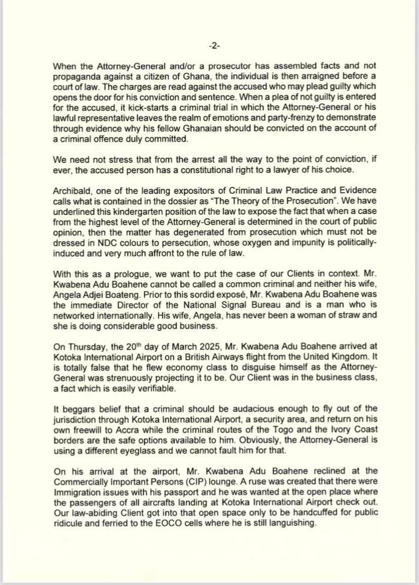 Adu-Boahene to sue A-G for defamation - Lawyers hint amid $5.2m looting scandal