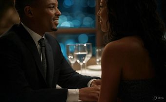 A man and a woman on a date