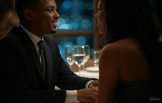 A man and a woman on a date