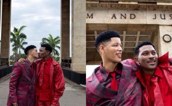 Ghanaians divided as gay couple share kissing photos at Ghana’s Independence Arch