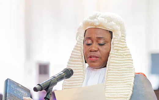 suspended Chief Justice, Her Ladyship Gertrude Araba Sackey Torkonoo.