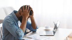 A man experiencing a burnout