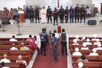 IGP and police commanders worship with churches nationwide ahead of December 7 elections