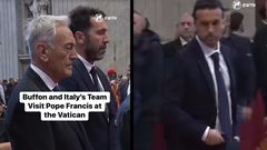 Buffon, other renowned football stars pay last respect to late Pope Francis (Video)