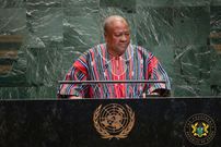 President Mahama addressing the 80th United Nations General Assembly (UNGA) in New York on Thursday, 25 September 2025