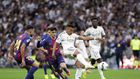 Kylian Mbappe of Real Madrid scores a goal during the Laliga 2025 26 match between Real Madrid and Barcelona at Santiago Bernabeu Stadium. (Photo by Guille Martinez f22photo)