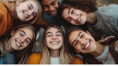 Happy friends