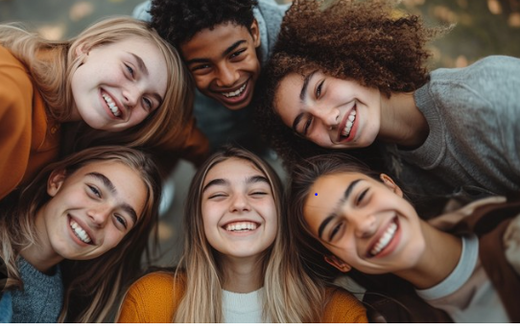 Happy friends