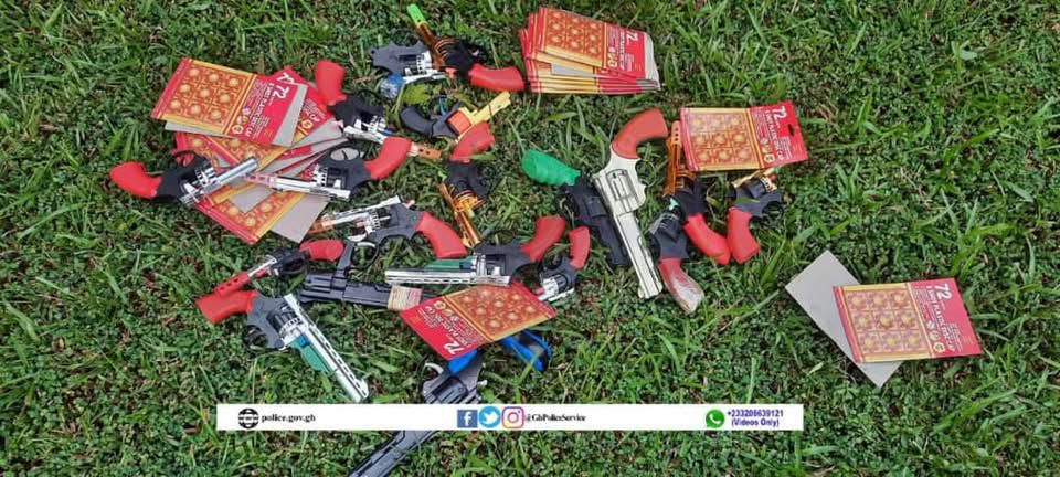 Police arrest 26 for brandishing and firing toy guns in public