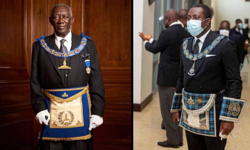 Former President John Agyekum Kufuor and Alexander Afenyo-Markin