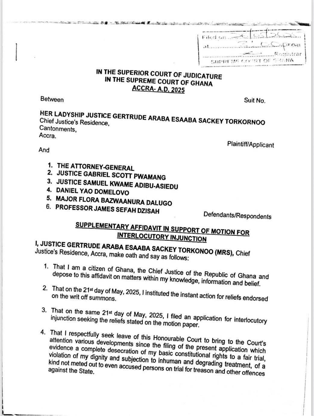 Body search, denial of family access: How CJ Torkonoo was allegedly 'tortured' by removal committee