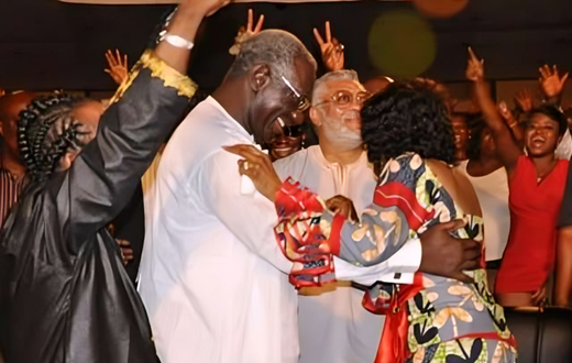 Moment Daddy Lumba re-united JJ Rawlings and Kufuor (Video)