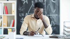 A student feeling burnout