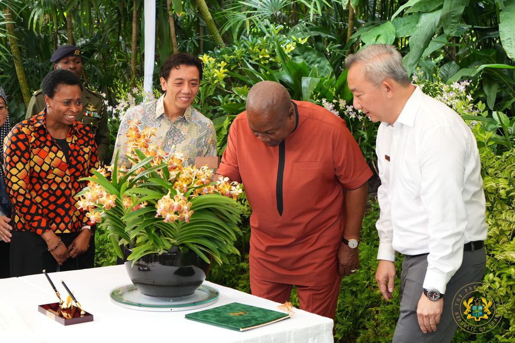 President Mahama honoured with orchid hybrid in Singapore