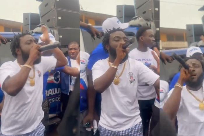 DJ Azonto joins NPP rally weeks after calling out Bawumia