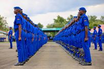 National Police Service officers parade