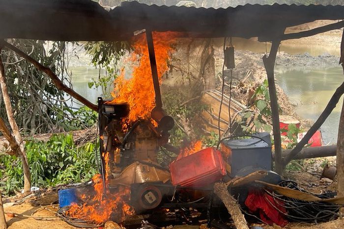 Galamsey pumping machines