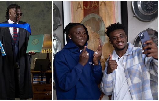 Mohammed Kudus congratulates Stonebwoy on graduating with degree