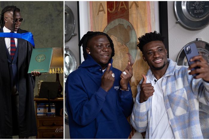 Mohammed Kudus congratulates Stonebwoy on graduating with degree