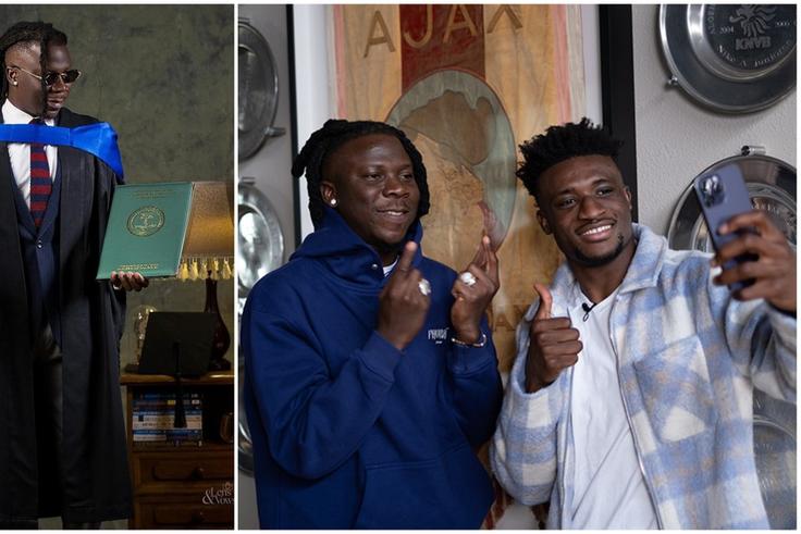 Mohammed Kudus congratulates Stonebwoy on graduating with degree