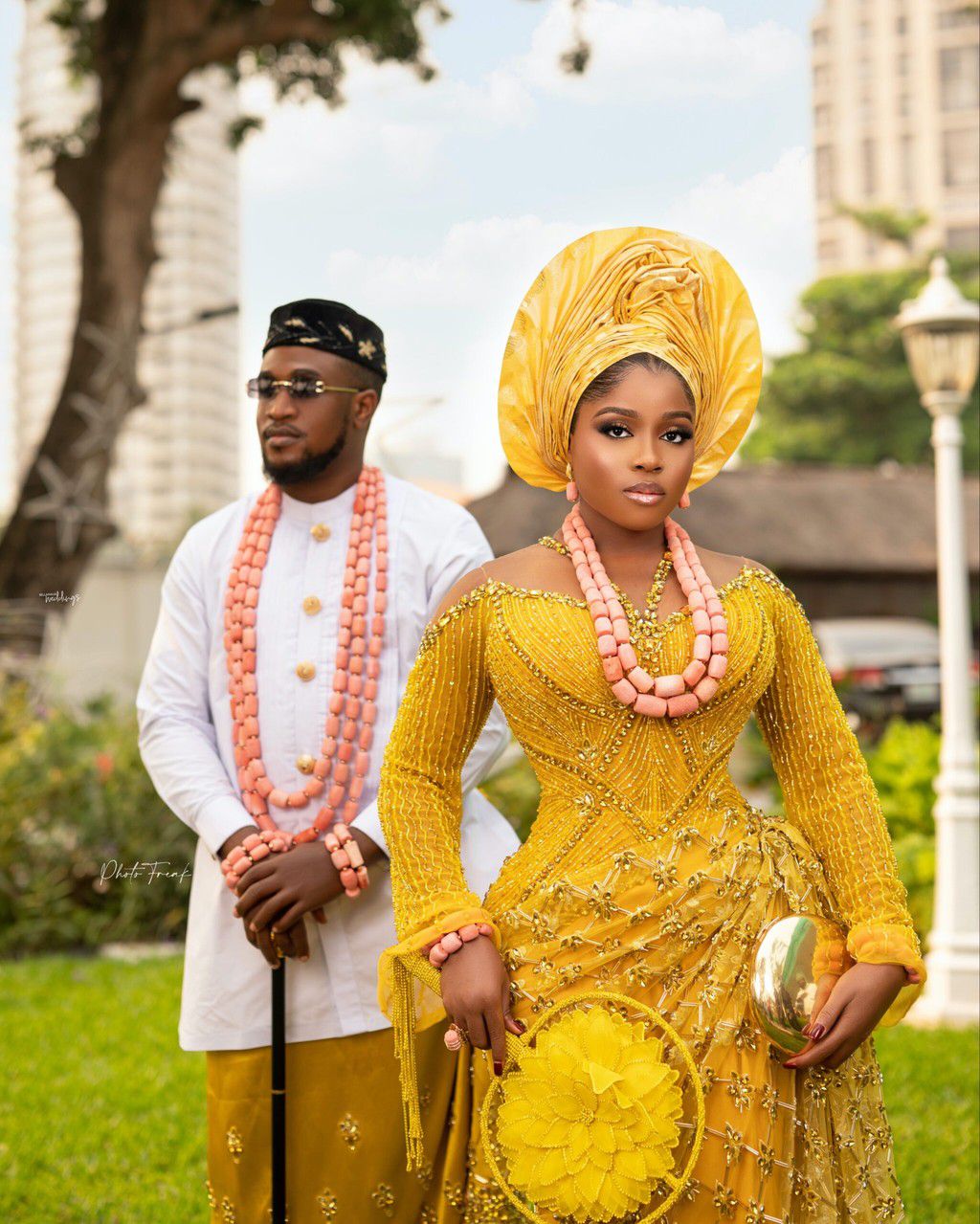 Veekee James and Femi Traditional wedding [Instagram/veekeejames]