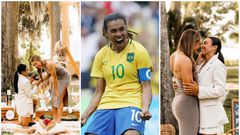 Marta: Brazil footballer announces engagement to lesbian partner Carrie Lawrence