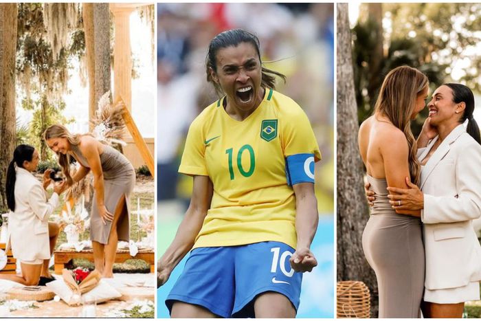 Marta: Brazil footballer announces engagement to lesbian partner Carrie Lawrence