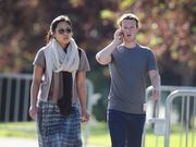 Mark Zuckerberg and his wife, Priscilla Chan.