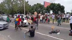Ghana Police Service condemns Democracy Hub demonstrators for obstruct road users