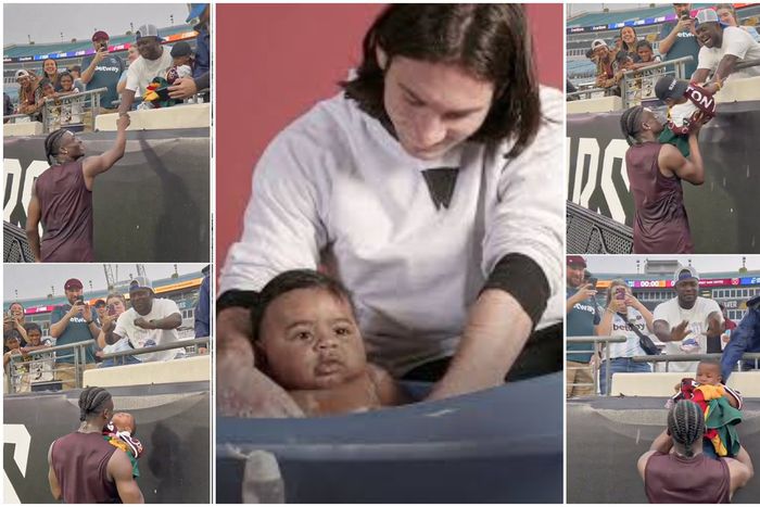 West Ham fan asks Mohammed Kudus to bless his son (VIDEO)