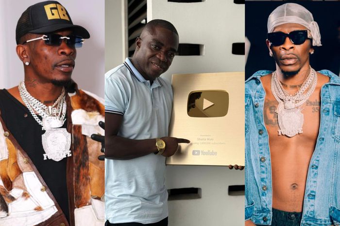 Shatta Wale Finally Receives Plaque For Surpassing One Million YouTube Subscribers